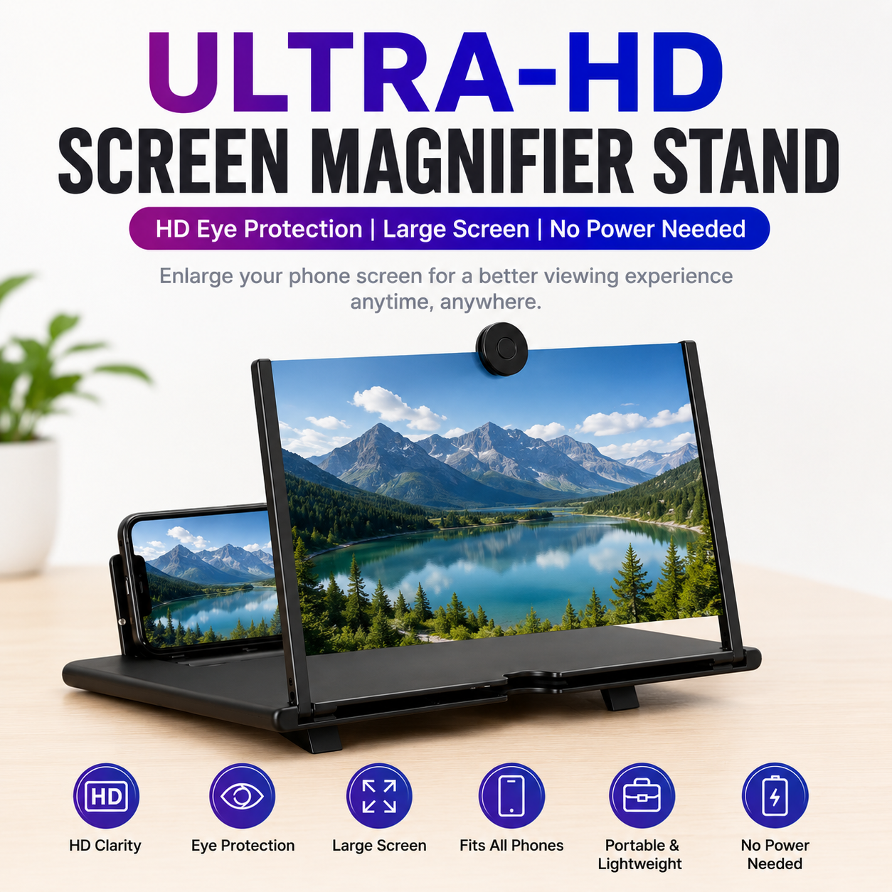 HD Screen Magnifier Stand